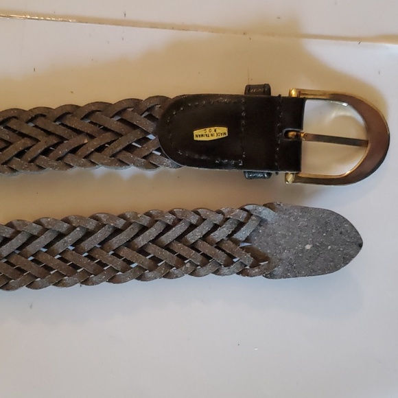 New womens braided leather black belt size M/L - Picture 5 of 5